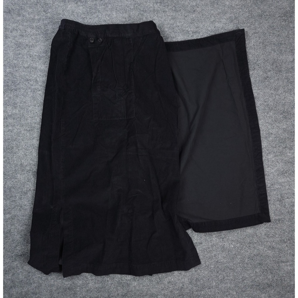 Eskandar Skirt Womens 1 (FITS 26 x 32) Black Cashmere Blend Made England